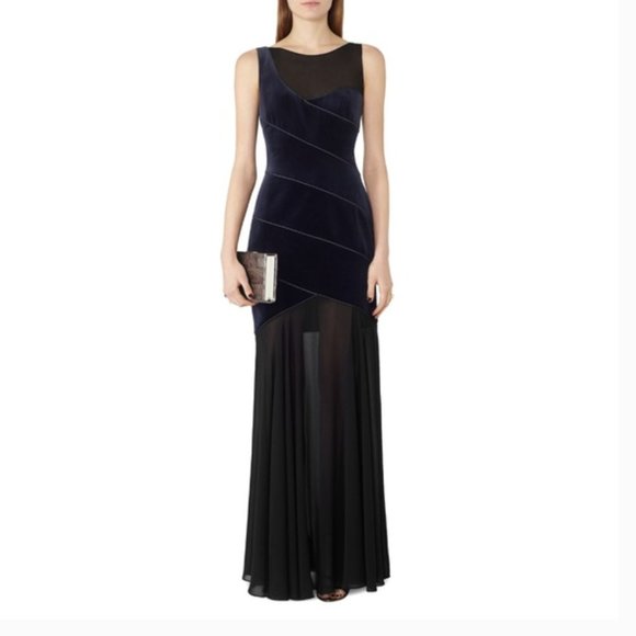 Reiss Navy and Black Maxi Dress - Picture 2 of 5